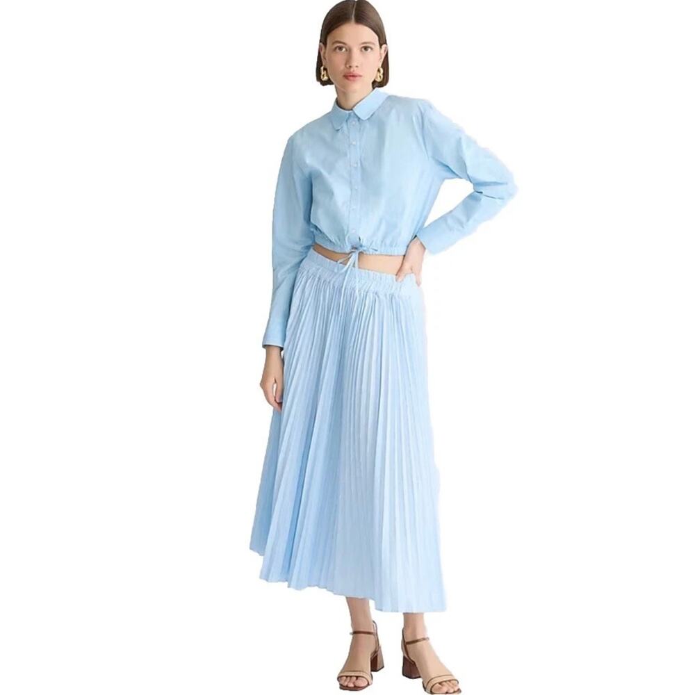 J. Crew Gwyneth Pleated Skirt Stripe BY937 XS